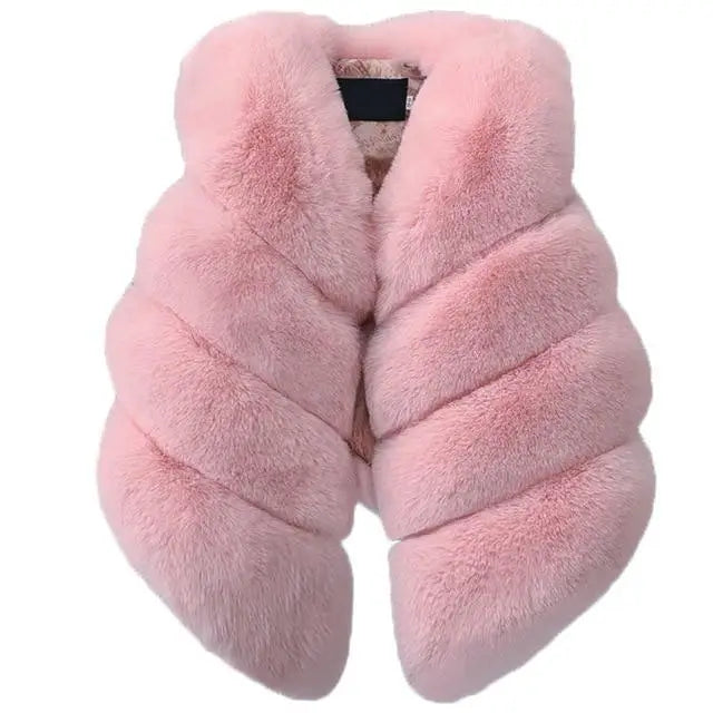 CozyCuddle: Baby Girl Winter Vest Coats - Pink / 80cm