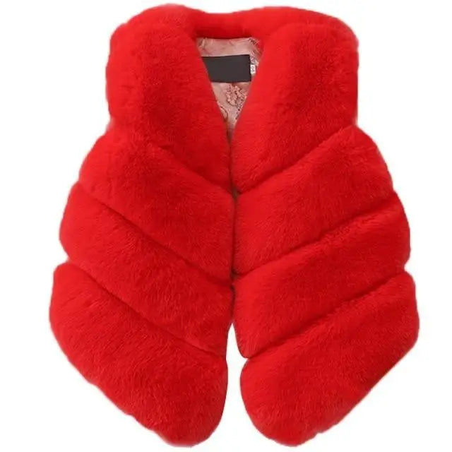 CozyCuddle: Baby Girl Winter Vest Coats - Red / 110cm
