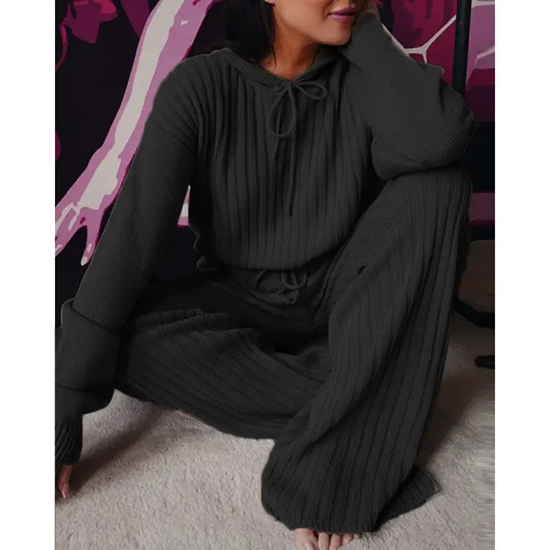 CozyFit Hooded Suit - Black / S - 4