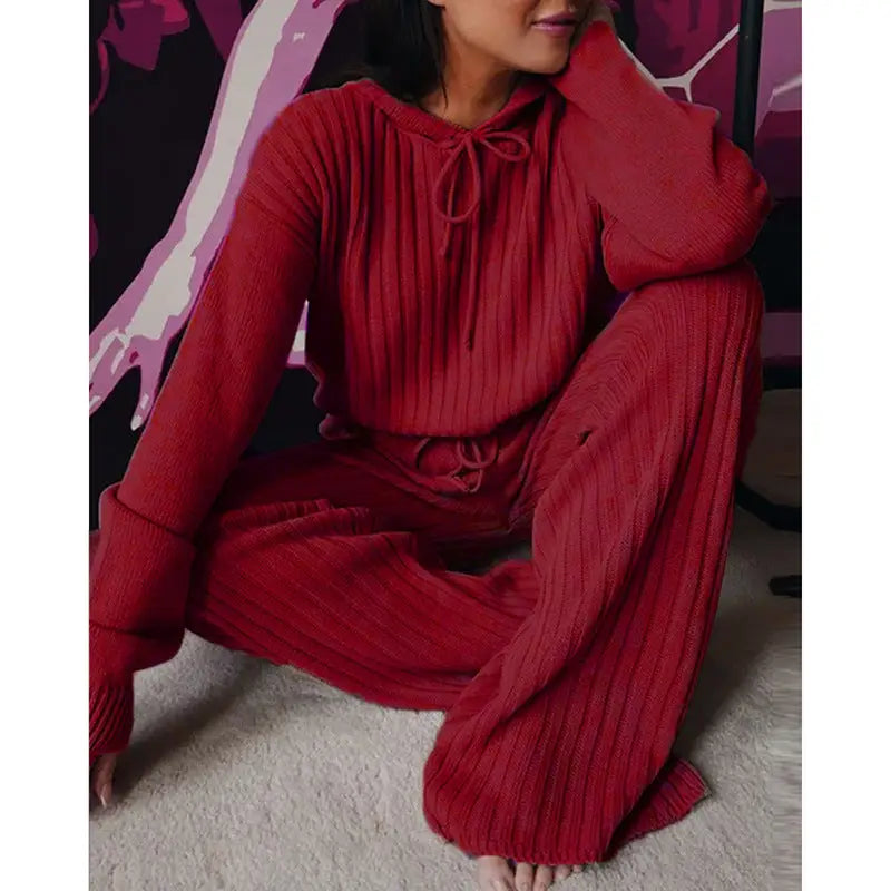 CozyFit Hooded Suit - wine red / XL - 4