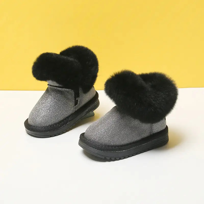 CozyKicks: Toddler Winter Boots - Black / 15