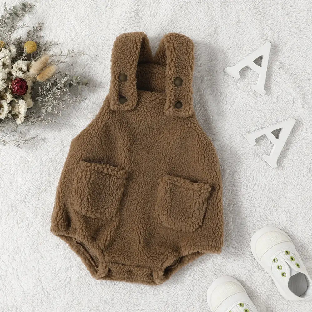 CozyKidz Personalized Style Romper Suit - Coffee / 60cm