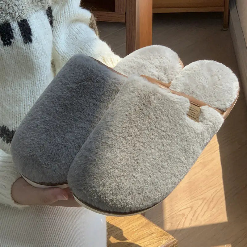 CozyStep: Unisex Non-Slip Winter Plush Slippers - Blue / 40to41 - 4