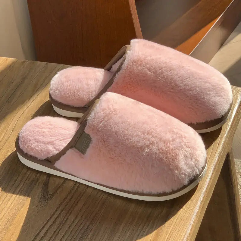 CozyStep: Unisex Non-Slip Winter Plush Slippers - Pink / 36to37 - 4