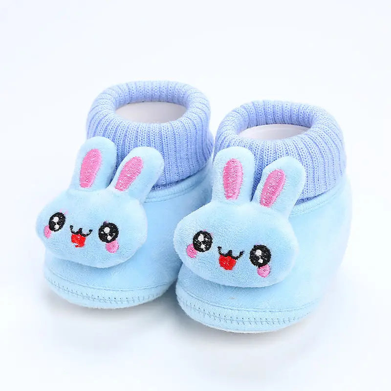 CozySteps: Winter Fleece Baby Shoes - Blue / 12
