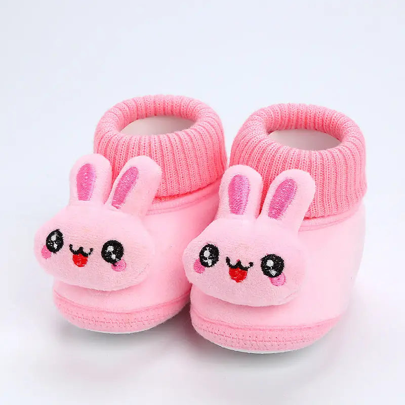 CozySteps: Winter Fleece Baby Shoes - Pink / 12