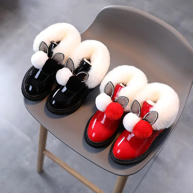 CozyTread Velvet Kids’ Cotton Boots