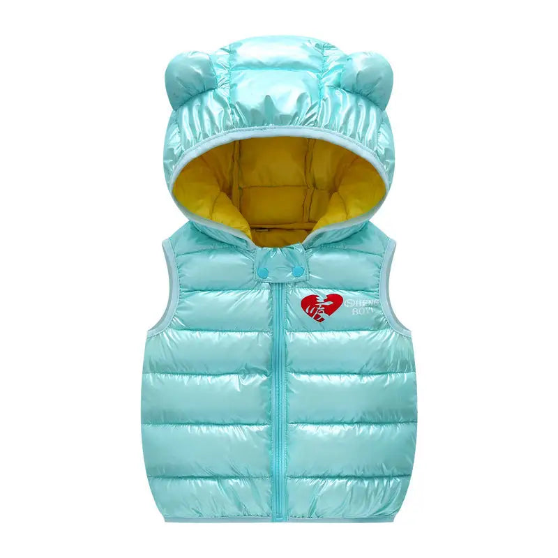 CozyVest Kids Hooded Jacket - Blue / 120cm