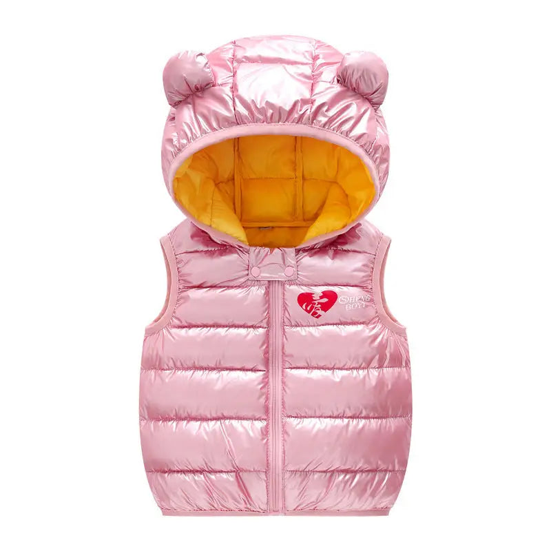CozyVest Kids Hooded Jacket - Pink / 80cm