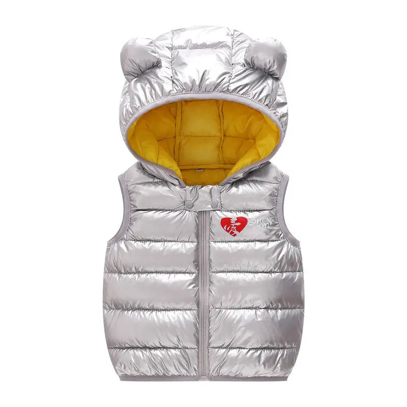 CozyVest Kids Hooded Jacket - silvery / 120cm