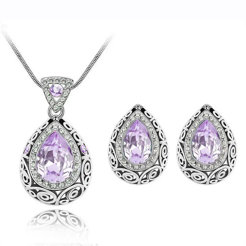 CrystalShield Necklace - Light purple