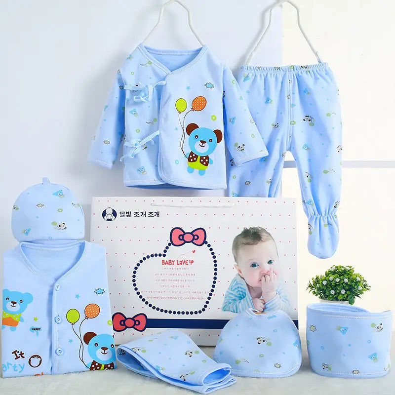 Baby blue clothing set.