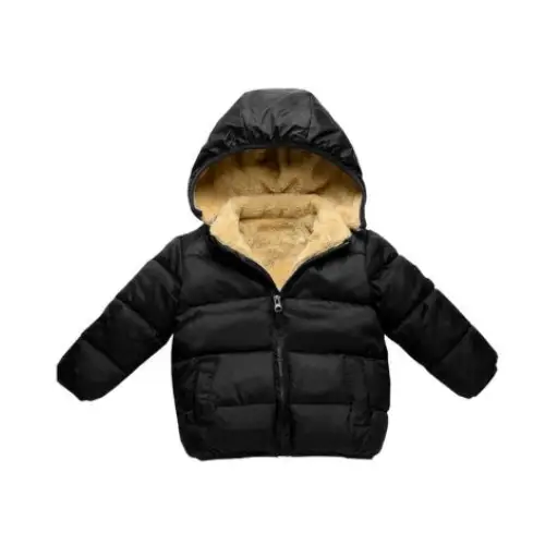 CuddleCoat: Soft Lambskin for Little Explorers - Black / 130cm