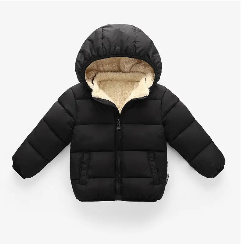 CuddleCoat: Soft Lambskin for Little Explorers - Black A / 90cm