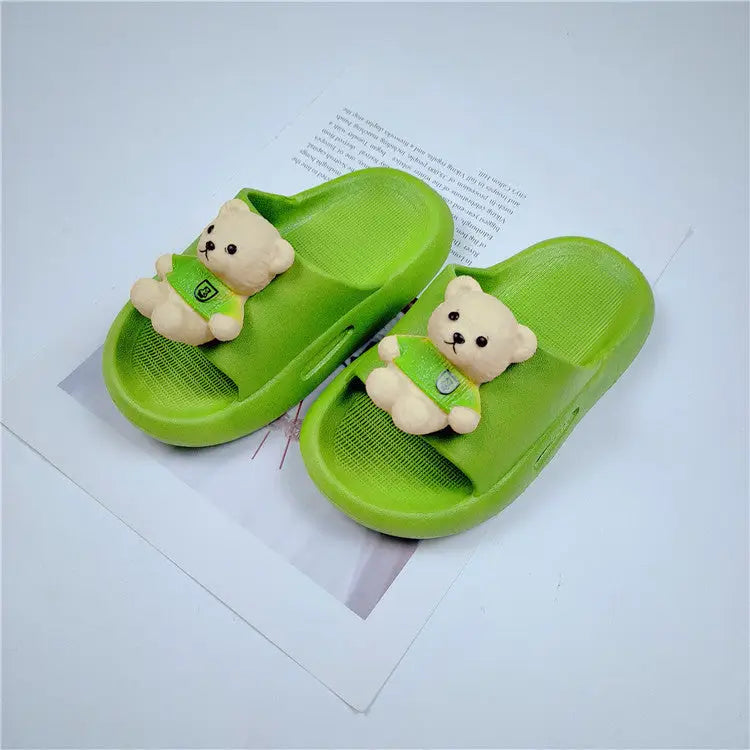 CuteKids Non-Slip Slippers - Green / 24or25