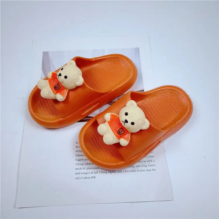 CuteKids Non-Slip Slippers - Orange / 24or25