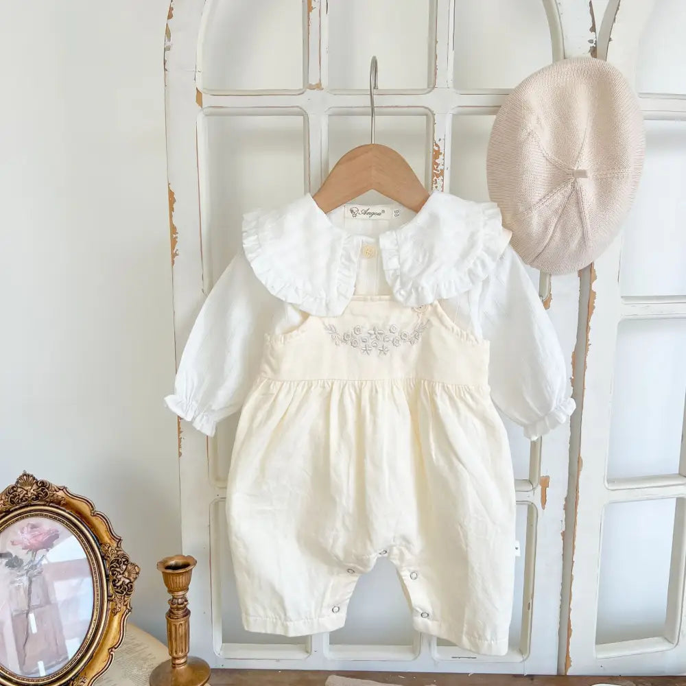 CutieCrawl: Adjustable Baby Girl Suspender Romper