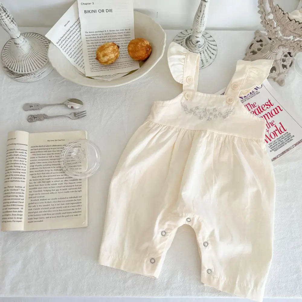 CutieCrawl: Adjustable Baby Girl Suspender Romper