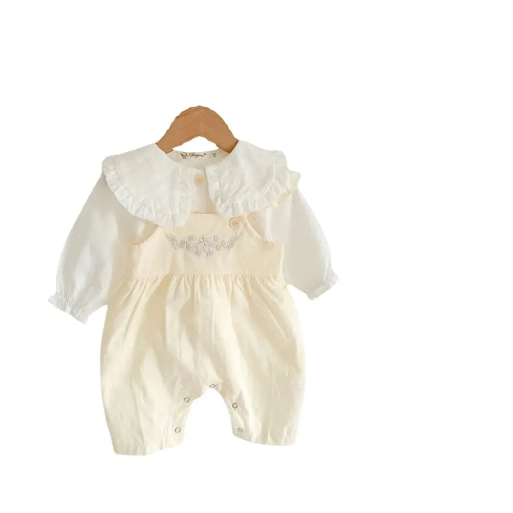 CutieCrawl: Adjustable Baby Girl Suspender Romper