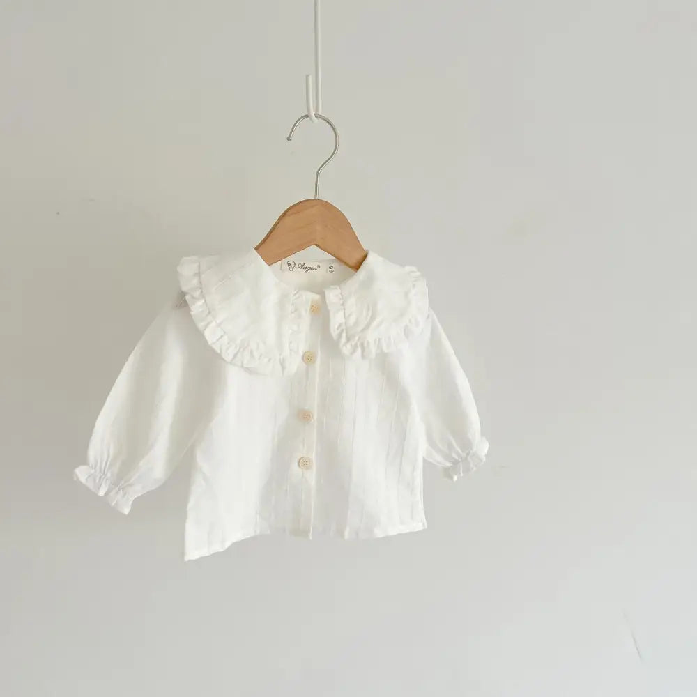 CutieCrawl: Adjustable Baby Girl Suspender Romper - White Top / 66cm