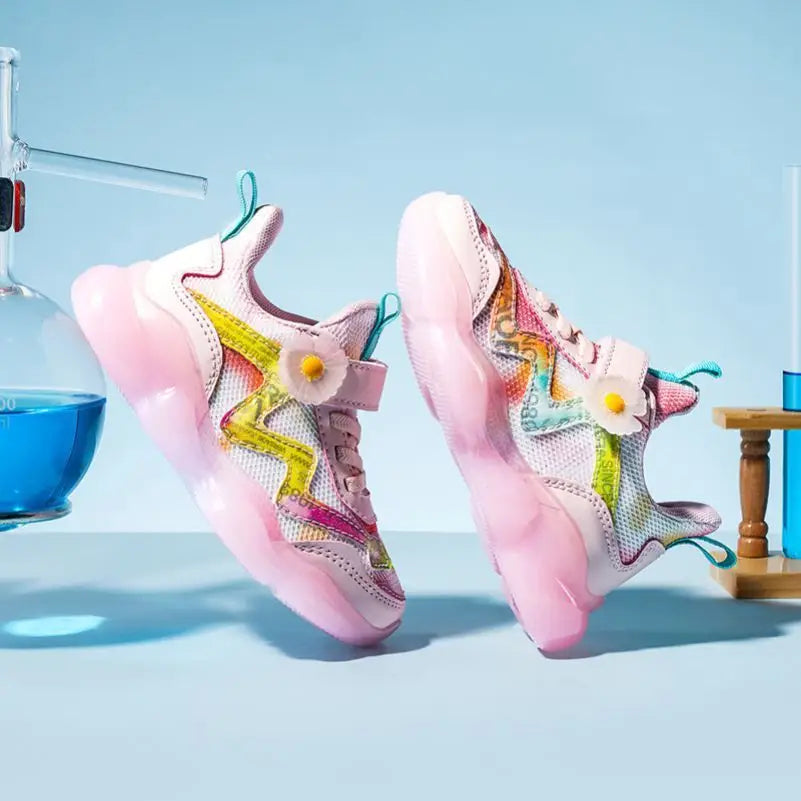 Daisy Crystal Mesh Sneakers - Girlsâ Fashion Shoes