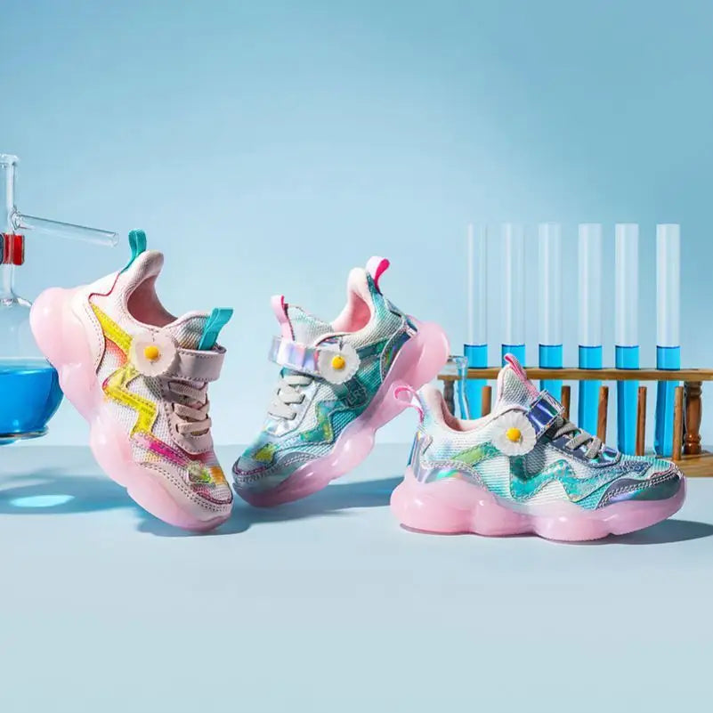 Daisy Crystal Mesh Sneakers - Girlsâ Fashion Shoes