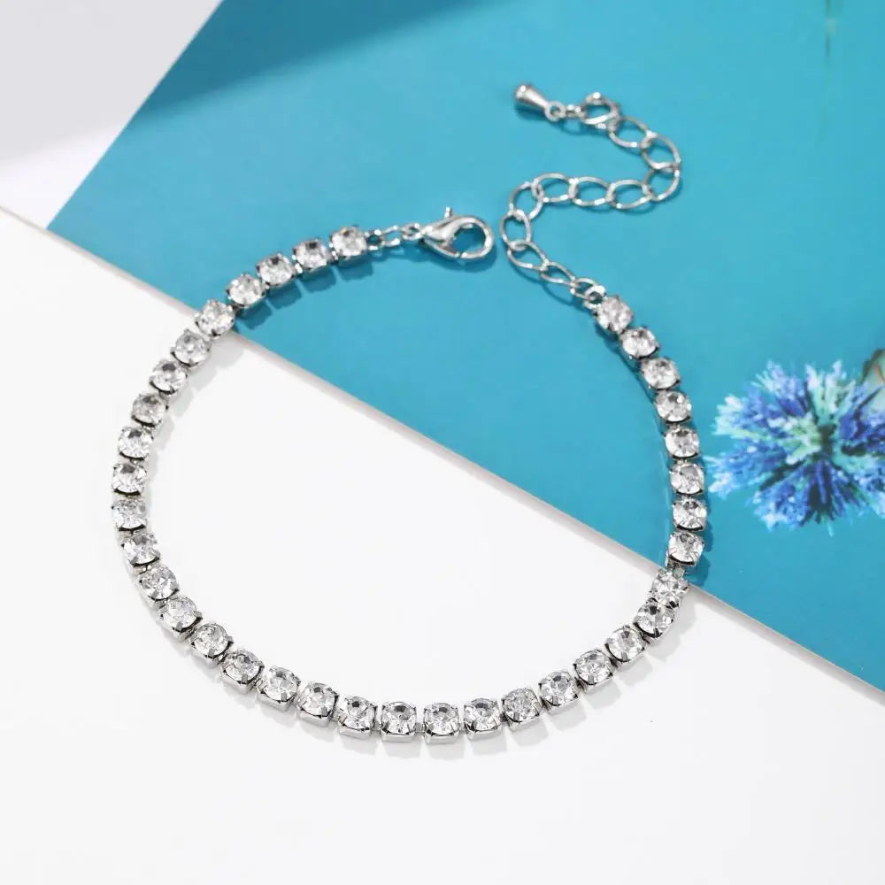 DazzleLink Diamond Bracelet - Silver Full Diamond Bracelet