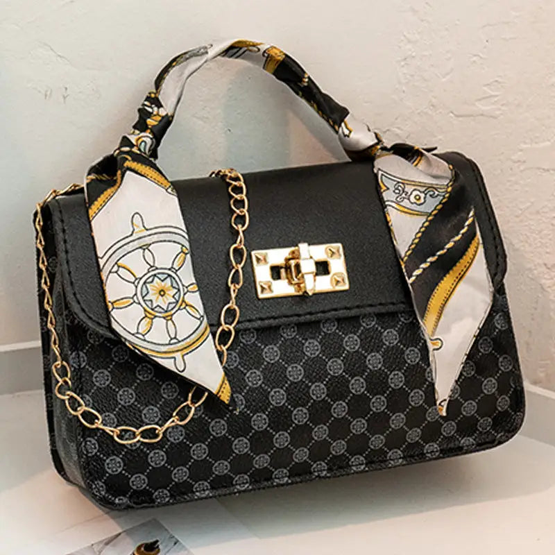 DiagSilk One-Shoulder Bag - Black