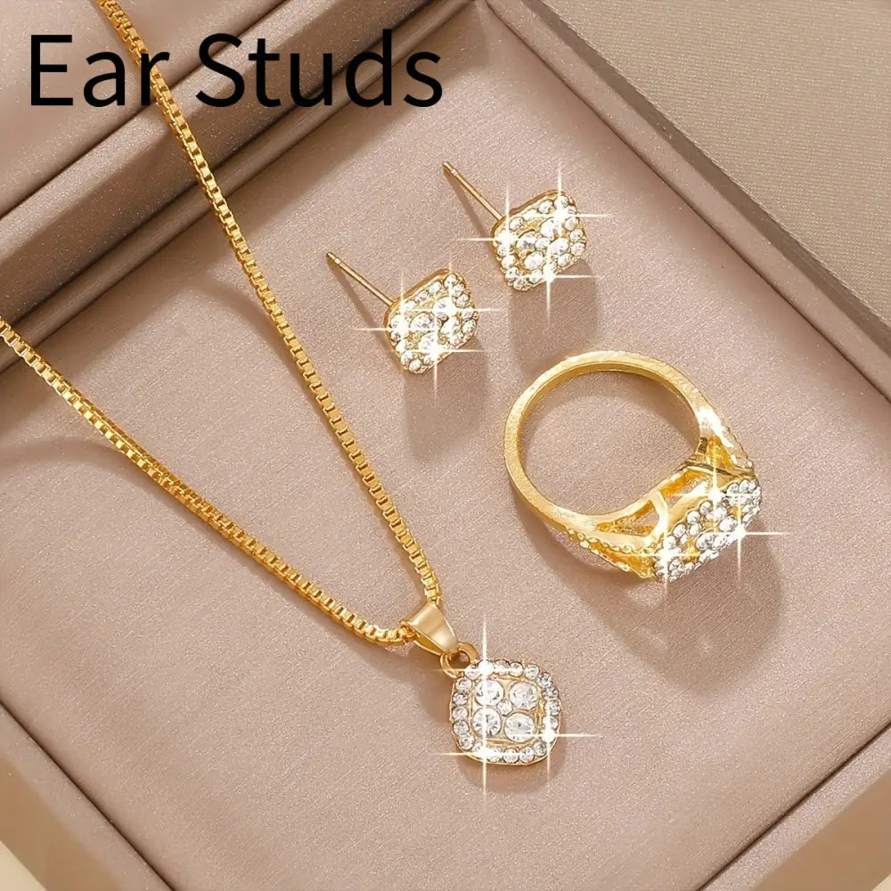 Diamond Trio Jewels - Ear Studs
