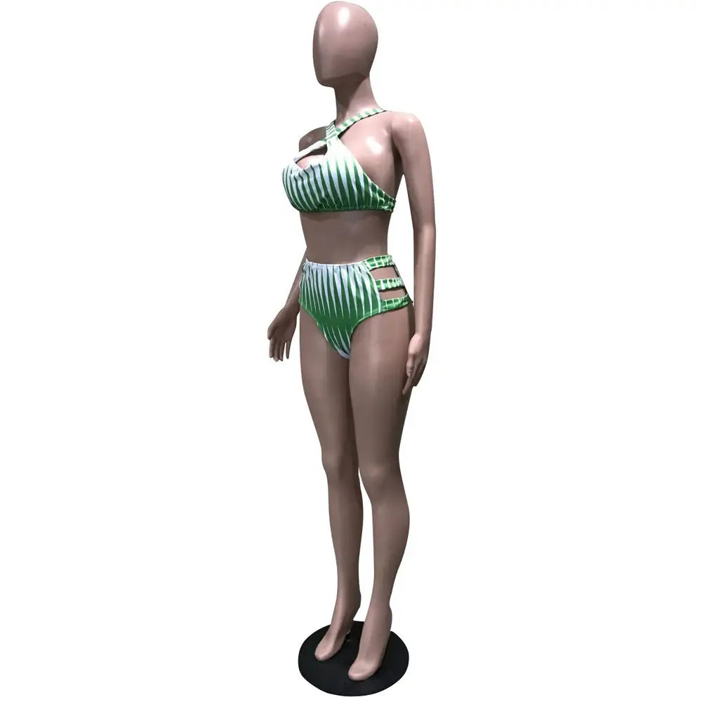 Digital Print Bikini Swimsuit Three Piece