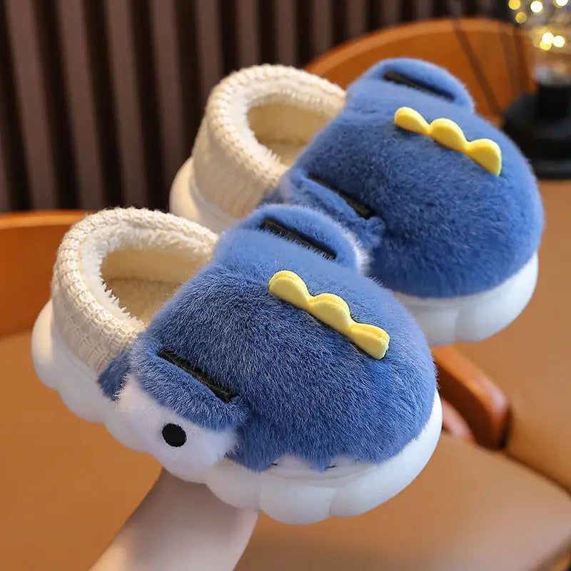 Dino Cozy Slippers - Blue Bag Heel / 26to27 Code