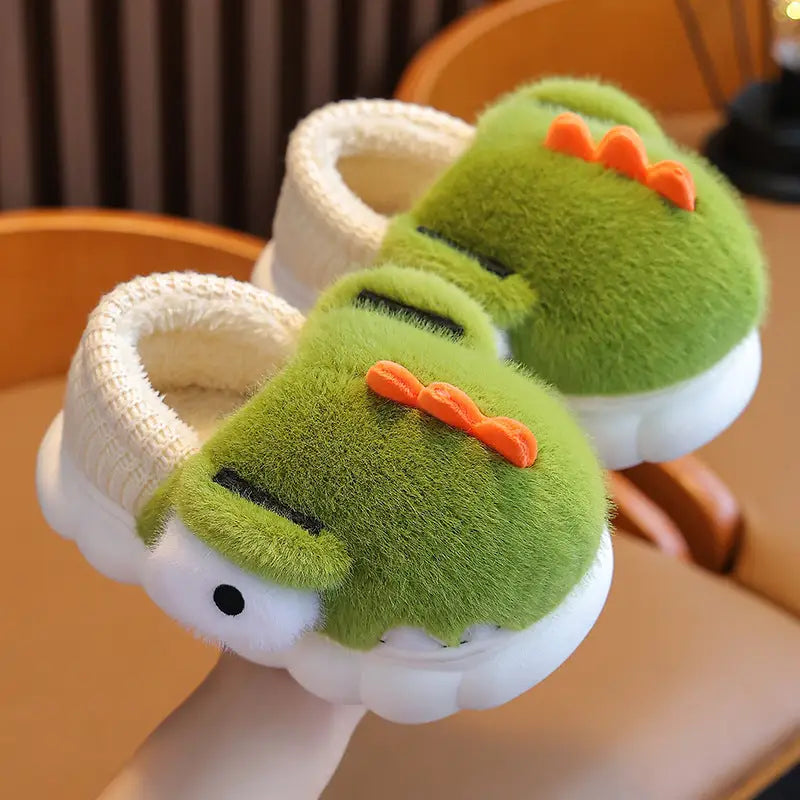 Dino Cozy Slippers - Green Bag Heel / 28to29 Code
