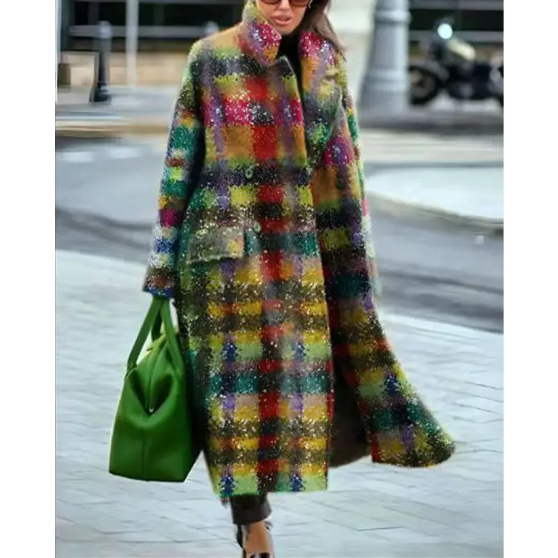 Dragon & Phoenix Woolen Coat - Yellow Red / 4XL