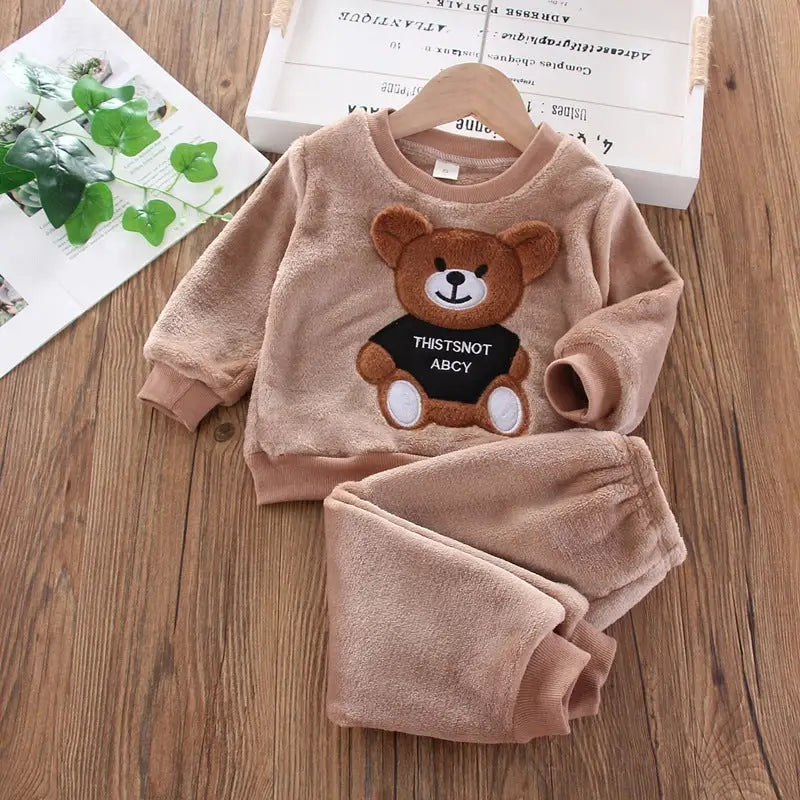 Dreamy Snuggles: Cozy Pajamas & Playtime Suits - Light Brown / 110cm