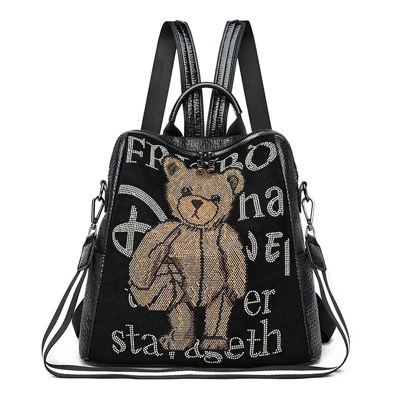 Durable Waterproof Anti-Theft Leisure Travel Bag in Black or Silver