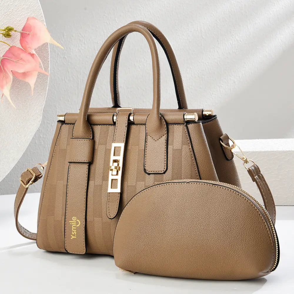 Elegance: All-Match Crossbody Shoulder Bag - Deep Khaki / 28x13x20cm