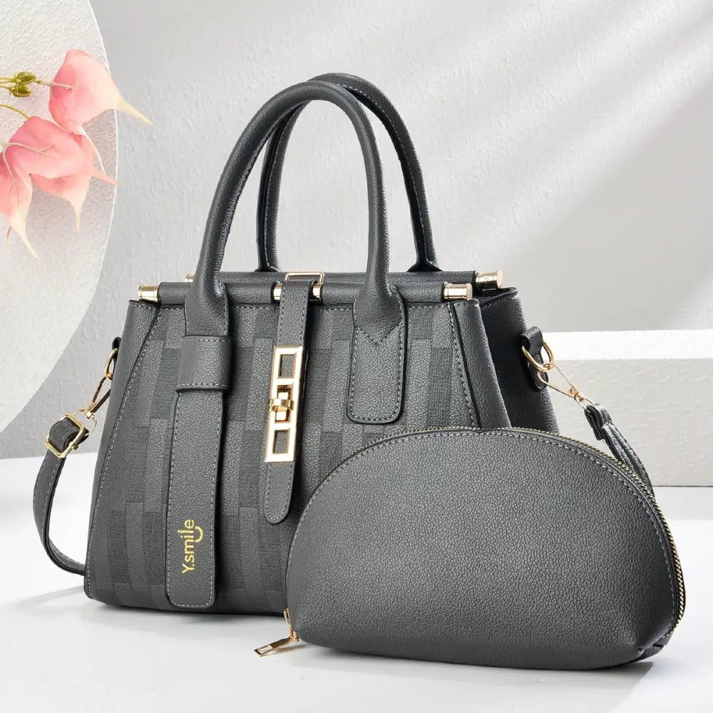 Elegance: All-Match Crossbody Shoulder Bag - Gray / 28x13x20cm