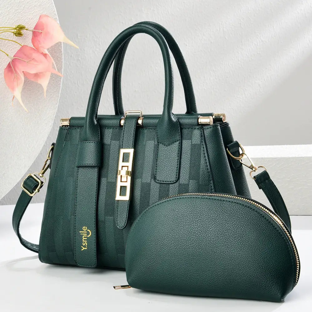 Elegance: All-Match Crossbody Shoulder Bag - Green / 28x13x20cm