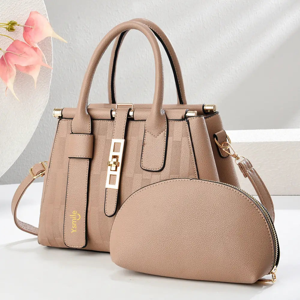 Elegance: All-Match Crossbody Shoulder Bag - Light Khaki / 28x13x20cm