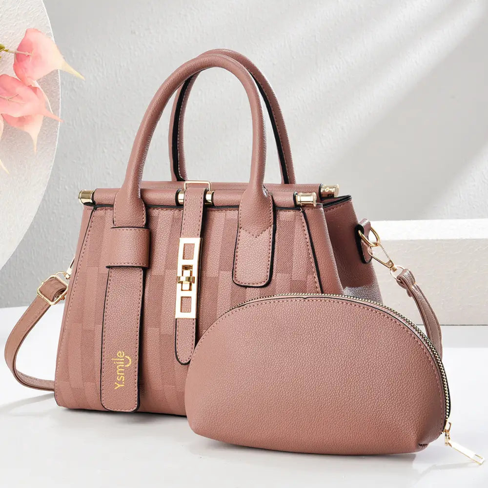 Elegance: All-Match Crossbody Shoulder Bag - Pink / 28x13x20cm