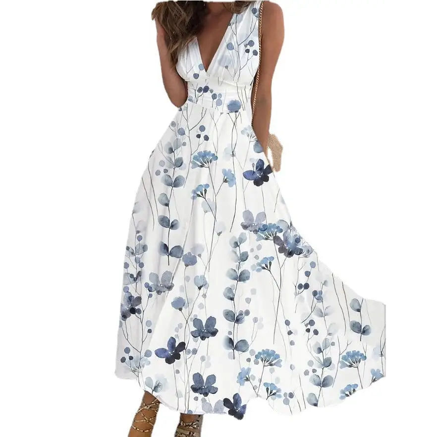 EleganceFlow V-Neck Dress