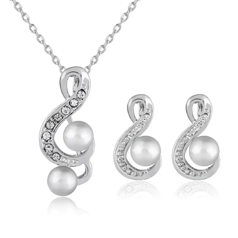 Elegant Pearl Bridal Set by Danbi Jewelry - default