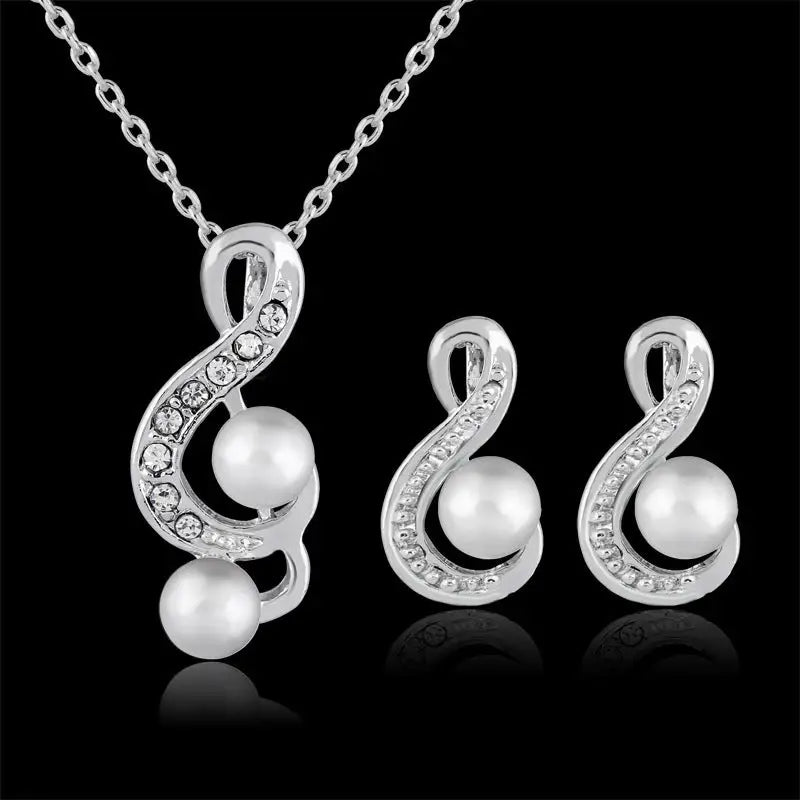 Elegant Pearl Bridal Set by Danbi Jewelry - default