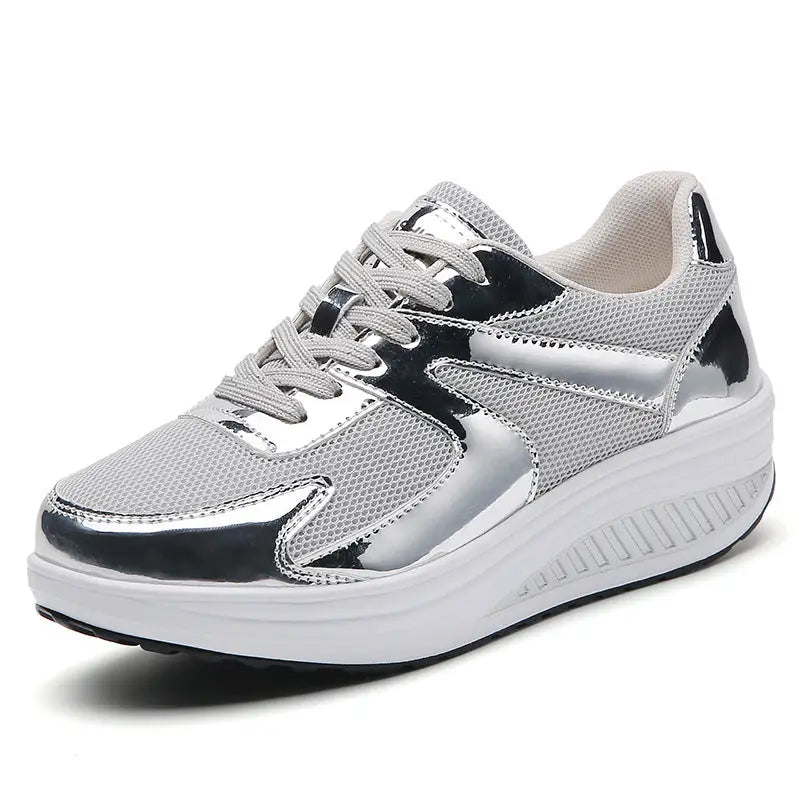 ElevateME: Women’s Chic Mesh Platform Sneakers