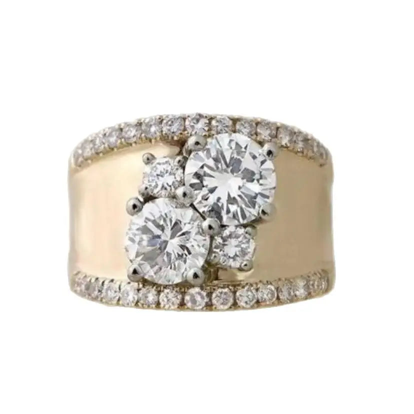 EurAmor Luxe Round Engagement Ring