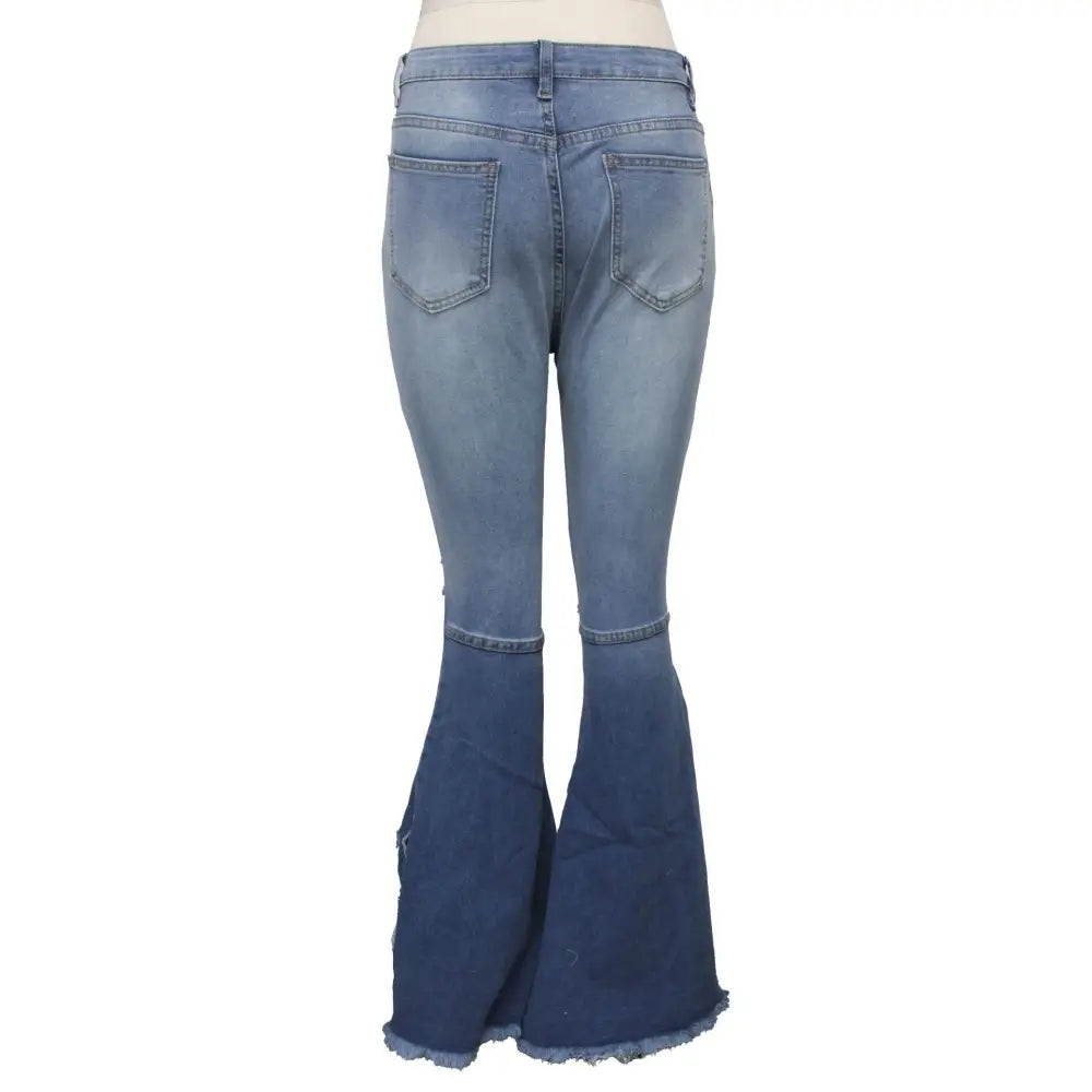 Euro-Am Hole-Knee Wide Leg Jeans