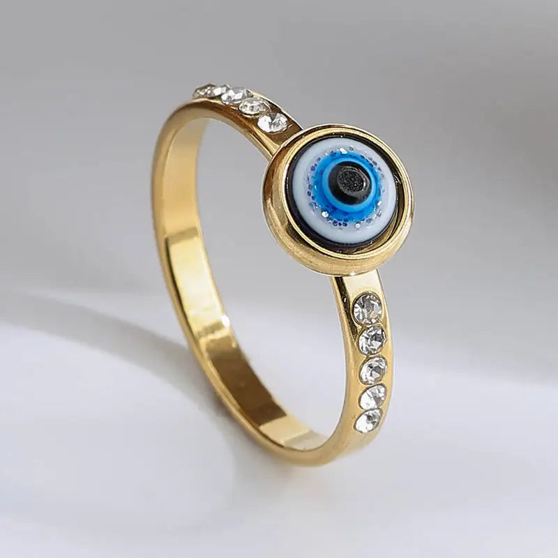 Exquisite Diamond Ring with Delicate Dainty Band - Gold / No 5