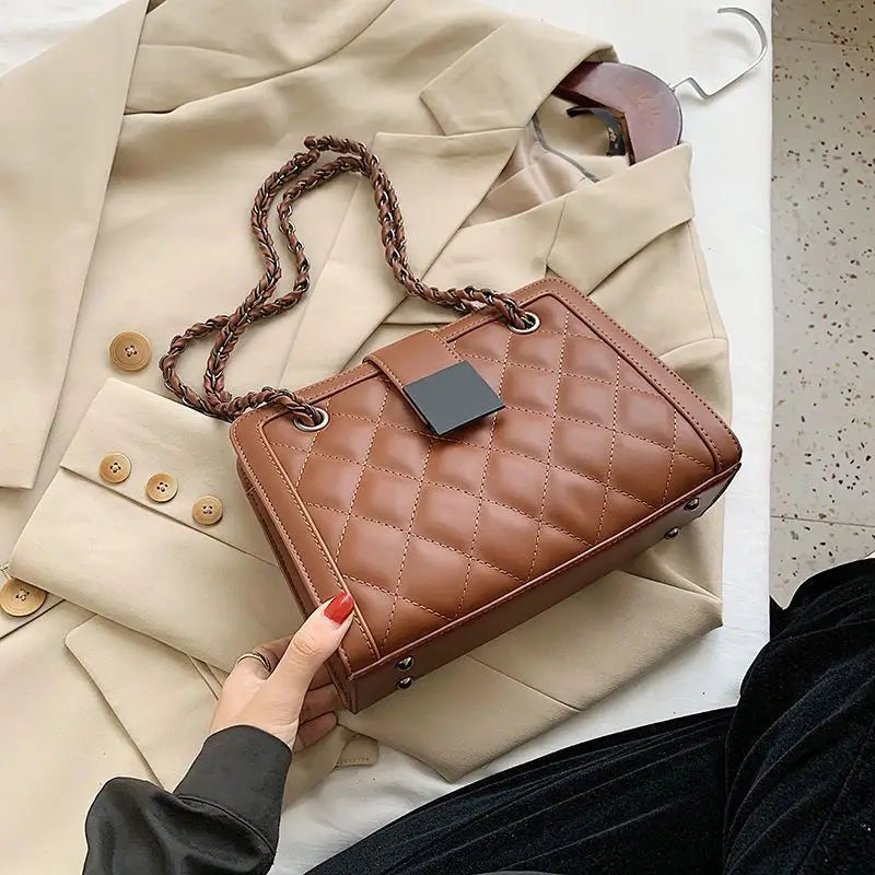 FallWinter Chic: All-match Mini Crossbody Bag - Brown
