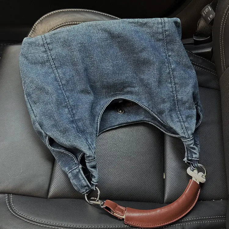 FashBag: Casual Chic Shoulder Bag - Denim Blue