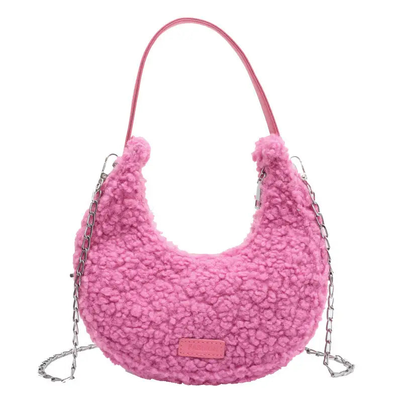 FashDumpl Shoulder Bag - Rose Red